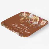 テラコッタ秋フローラブライダルシャワー ペーパープレート (傾斜あり)