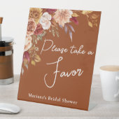 テラコッタ秋フローラブライダルシャワー 台座サイン (インサイチュ)