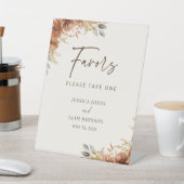 テラコッタ秋フローラボホ結婚式の引き出物サイン 台座サイン (インサイチュ)