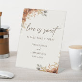 テラコッタ秋フローラボホ結婚式の引き出物サイン 台座サイン (インサイチュ)