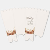 テラコッタ秋フローラ結婚ズサンキューポップコーン フェイバーボックス (見開き)