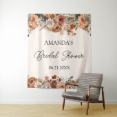 テラコッタ秋ブライダルシャワーバックドランドタペストリー タペストリー (インサイチュ)