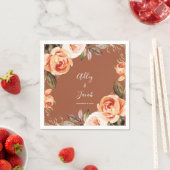 テラコッタ秋ボホフローラズ スタンダードカクテルナプキン (インサイチュ)