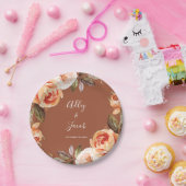 テラコッタ秋ボホフローラズ ペーパープレート (パーティー)