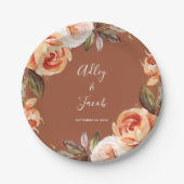 テラコッタ秋ボホフローラズ ペーパープレート (正面)