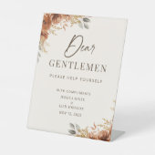 テラコッタ秋ボホ結婚の浴室バスケット 台座サイン (正面)