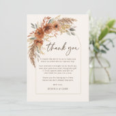 テラコッタ秋ボホ結婚フローラサンキューカード サンキューカード (スタンド正面)