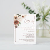 テラコッタ秋モダンフローラ結婚ズ エンクロージャーカード (スタンド正面)