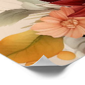 テラコッタ秋結婚フローラの座席表 ポスター (角)