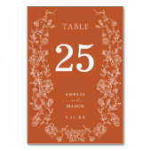 テラコッタ秋結婚フローラ テーブルナンバー (裏面)