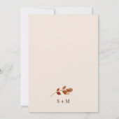 テラコッタ秋結婚フローラ 招待状 (裏面)