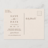 テラコッタ秋結婚リースの写真Save The Date 案内ポストカード (裏面)