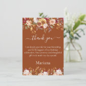 テラコッタ秋葉の花サンキューカード 招待状 (スタンド正面)
