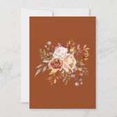 テラコッタ秋葉の花サンキューカード 招待状 (裏面)