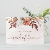 テラコッタ秋葉メイド・オブ・オーナー（花嫁付き添い人）提案 招待状 (スタンド正面)