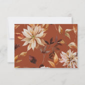 テラコッタ秋QRコードRSVPカード 出欠カード (裏面)