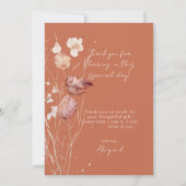 テラコッタ紅葉ブライダルシャワーありがとう 招待状 (裏面)