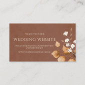 テラコッタ紅葉ボホ秋の結婚式サイト エンクロージャーカード (正面)