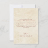 テラコッタ紅葉ボホ秋の結婚式 サンキューカード (裏面)