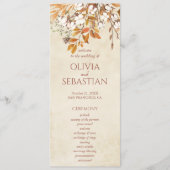 テラコッタ紅葉ボホ秋の結婚式 プログラム (正面)