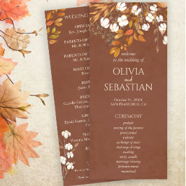 テラコッタ紅葉ボホ秋の結婚式 プログラム