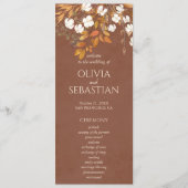 テラコッタ紅葉ボホ秋の結婚式 プログラム (正面)