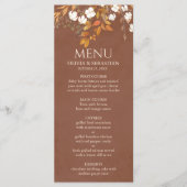 テラコッタ紅葉ボホ秋の結婚式 メニュー (正面)
