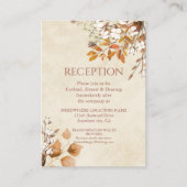 テラコッタ紅葉秋の結婚式披露宴 エンクロージャーカード (正面)