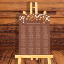 テラコッタ紅葉結婚の座席表 ポスター