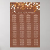 テラコッタ紅葉結婚の座席表 ポスター (正面)
