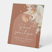 テラコッタ素朴なハンドサニタイザ結婚ーズ 台座サイン (正面)