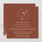 テラコッタ素朴インディシンプル感謝していユー 招待状 (正面/裏面)