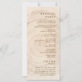 テラコッタ素朴ウッドカット結婚式 プログラム (裏面)