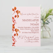 テラコッタ素朴オレンジピ結婚ンクのリハーサル 招待状 (スタンド正面)