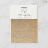 テラコッタ素朴テクスチャロゴイヤリングディスプレイ 名刺 (正面)