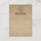 テラコッタ素朴テクスチャロゴイヤリングディスプレイ 名刺 (正面)