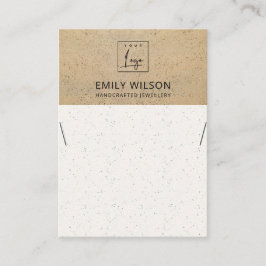 テラコッタ素朴テクスチャロゴネックレスディスプレイ 名刺