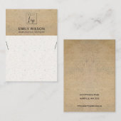 テラコッタ素朴テクスチャロゴネックレスディスプレイ 名刺 (正面/裏面)