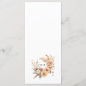 テラコッタ素朴バラフローラ結婚のメニュー メニュー (裏面)