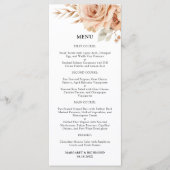 テラコッタ素朴バラフローラ結婚のメニュー メニュー (正面)