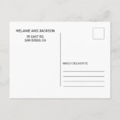 テラコッタ素朴バーンスオレンジボホ日付を保存 案内ポストカード (裏面)