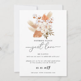 テラコッタ素朴パンパスグラスウェディングレセプション カード