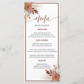 テラコッタ素朴パンパスグラスフローラのメ結婚ニュー メニュー (正面)