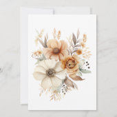 テラコッタ素朴フローラアーチブリデスメイドルンチョン 招待状 (裏面)