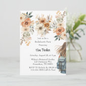 テラコッタ素朴フローラクリームバチェロレッテ 招待状 (スタンド正面)