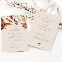 テラコッタ素朴フローラボホオータム結婚ーズ