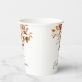 テラコッタ素朴フローラ名ボホベイビーシャワー 紙コップ (右)