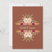 テラコッタ素朴フローラ妖精のストリングライト 招待状 (裏面)