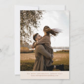 テラコッタ素朴フローラ秋ワイルドフラワー写真 セーブザデート (裏面)