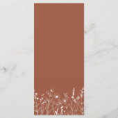 テラコッタ素朴フローラ秋ワイルドフラワー結婚ズ メニュー (裏面)